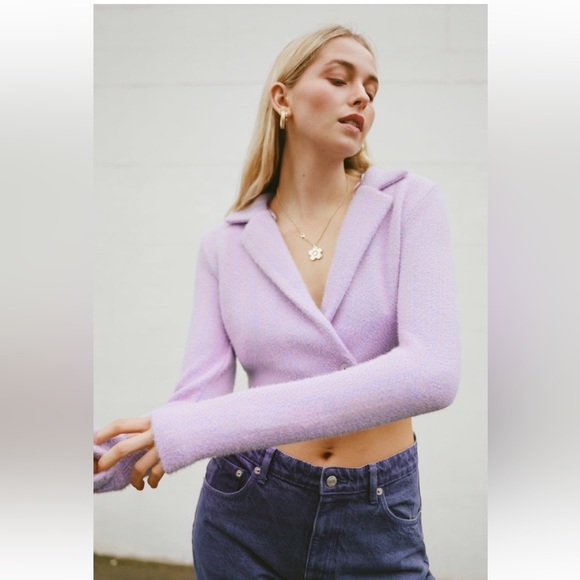 Zara | Blogger’s Favourite Purple Crop Jacket - Picture 1 of 10